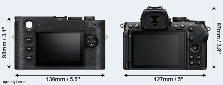 Comparison M11 or Z50 II rear