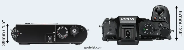 Compare M11 versus Z50 II top