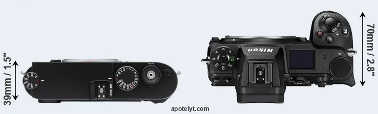 Compare M11 versus Z7 II top