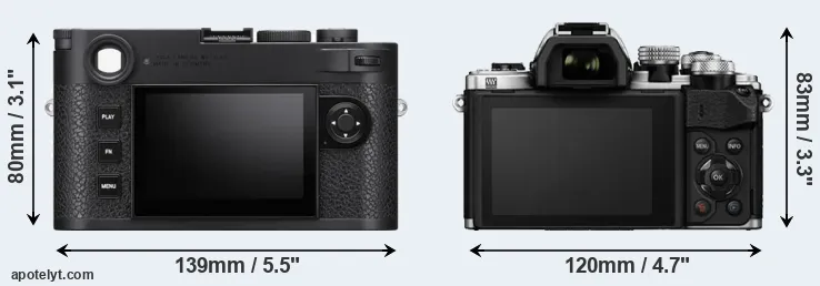 Comparison M11 or E-M10 II rear