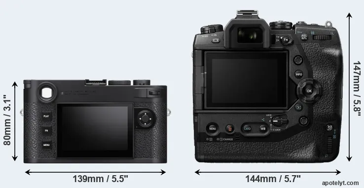 Comparison M11 or E-M1X rear