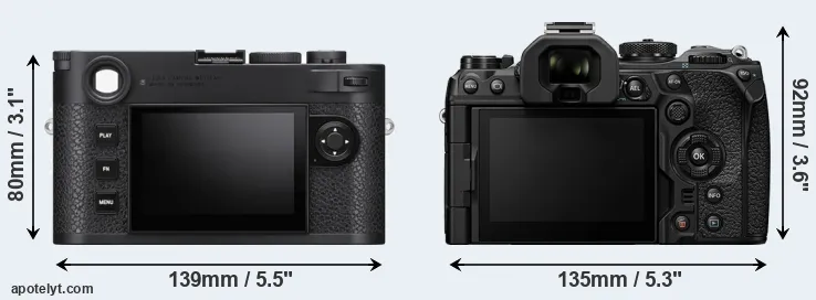 Comparison M11 or OM-1 II rear