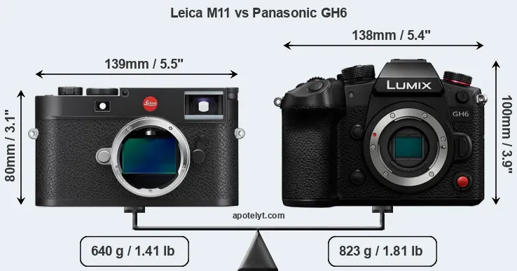 Size Leica M11 vs Panasonic GH6