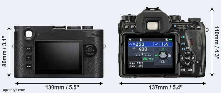 Comparison M11 or K-1 II rear