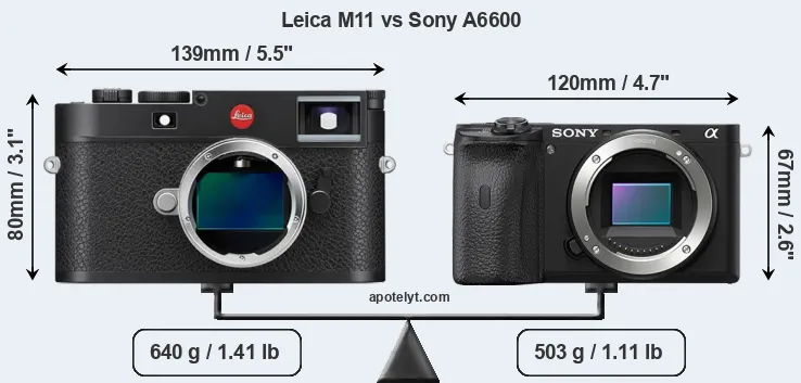 Size Leica M11 vs Sony A6600