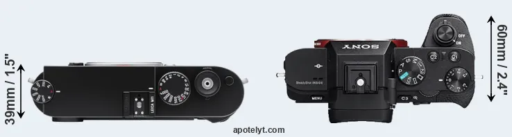 Compare M11 versus A7 II top
