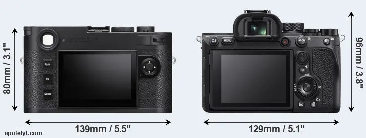 Comparison M11 or A7R IVA rear