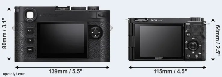 Comparison M11 or ZV-E10 rear