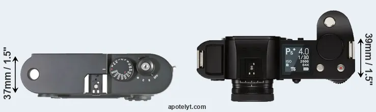 Compare M8 versus Leica SL top