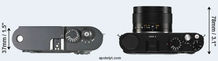 Compare M8 versus X Typ 113 top
