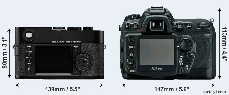 Comparison M8 or D200 rear