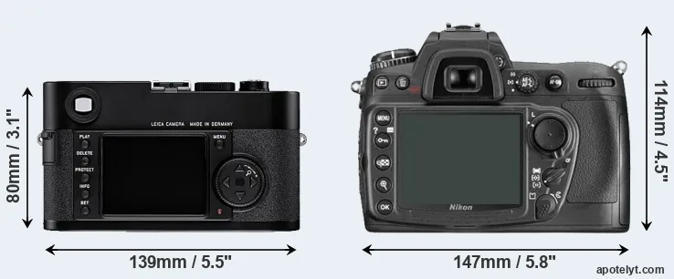 Comparison M8 or D300 rear