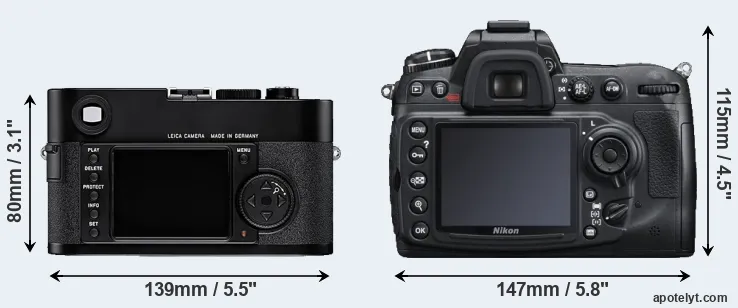 Comparison M8 or D300S rear