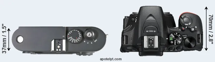 Compare M8 versus D5500 top