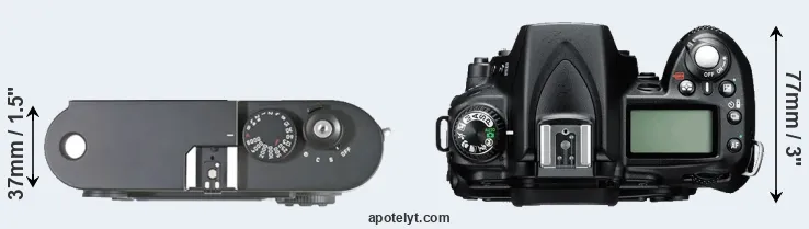 Compare M8 versus D90 top