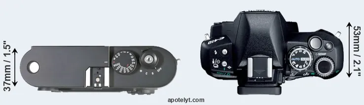 Compare M8 versus E-410 top