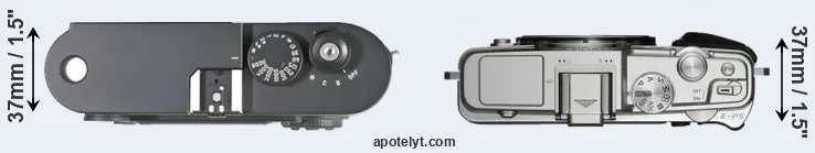 Compare M8 versus E-P5 top
