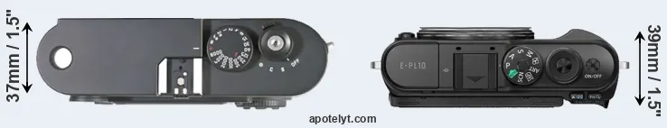 Compare M8 versus E-PL10 top