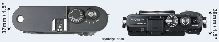 Compare M8 versus E-PL7 top