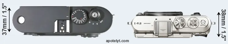 Compare M8 versus E-PL8 top