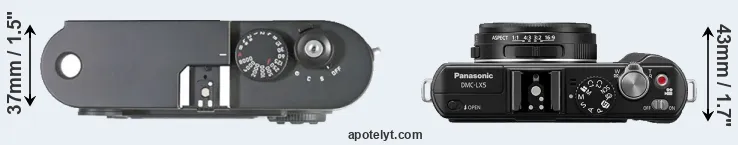 Compare M8 versus LX5 top