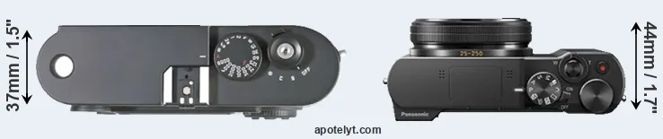 Compare M8 versus TZ100 top