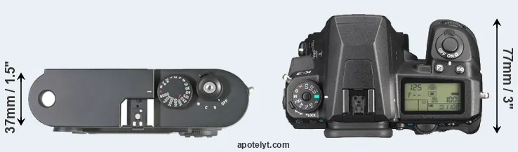 Compare M8 versus K-3 top