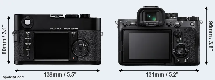 Comparison M8 or A7 IV rear