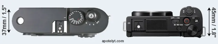 Compare M8 versus ZV-E10 top