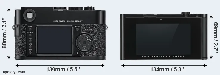 Comparison M9 or TL rear