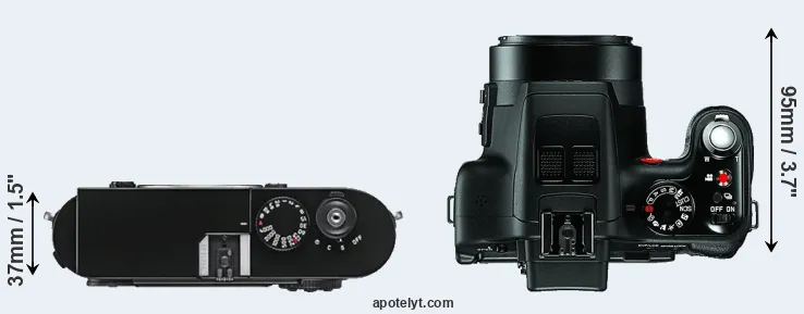 Compare M9 versus V-LUX 3 top