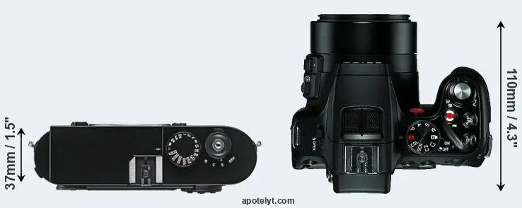 Compare M9 versus V-LUX 4 top