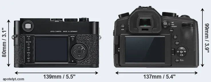 Comparison M9 or V-LUX Typ 114 rear