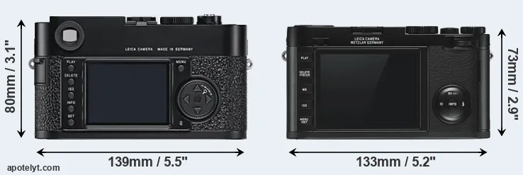 Comparison M9 or X Typ 113 rear
