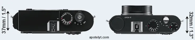 Compare M9 versus X1 top