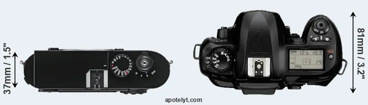 Compare M9 versus D100 top