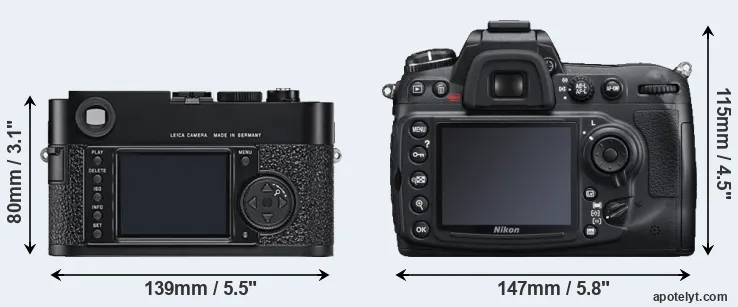 Comparison M9 or D300S rear