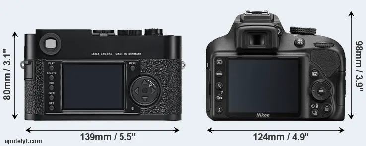 Comparison M9 or D3400 rear