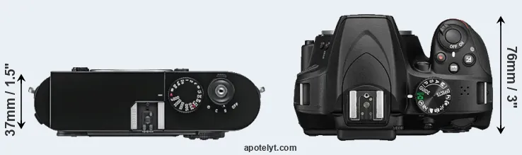 Compare M9 versus D3400 top