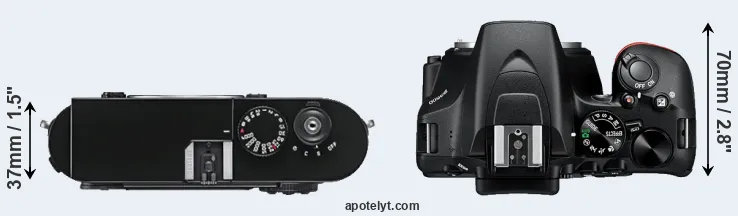 Compare M9 versus D3500 top