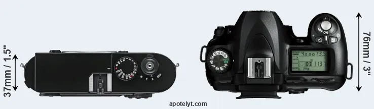 Compare M9 versus D50 top