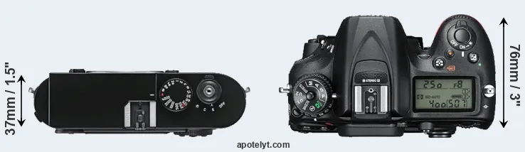 Compare M9 versus D7200 top