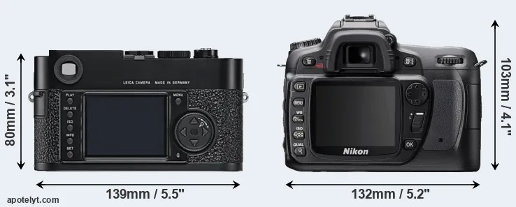 Comparison M9 or D80 rear