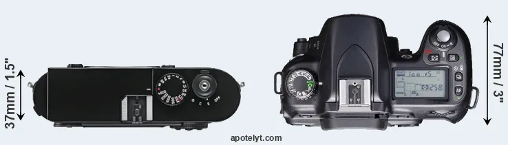 Compare M9 versus D80 top