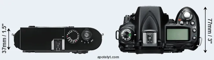 Compare M9 versus D90 top