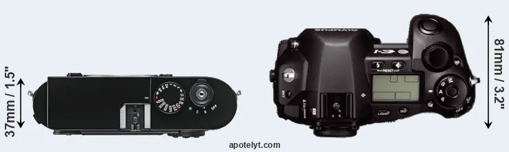 Compare M9 versus E-1 top