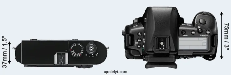 Compare M9 versus E-3 top