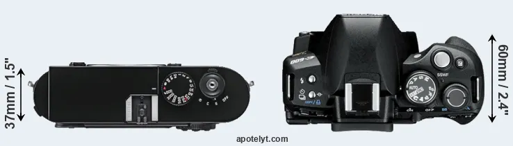 Compare M9 versus E-600 top