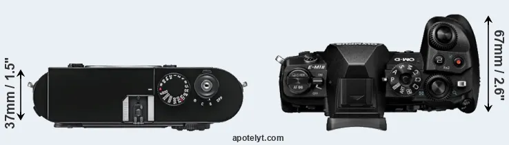 Compare M9 versus E-M1 II top