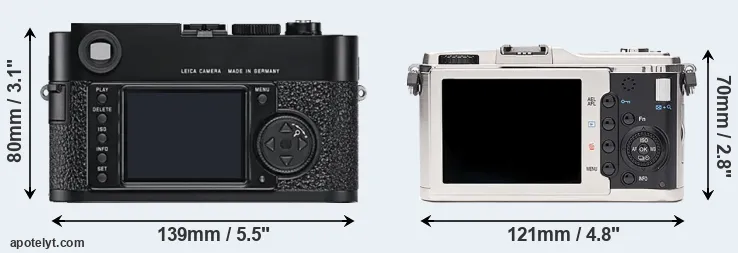 Comparison M9 or E-P1 rear